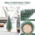 15pcs mini arbres de fête de Noël blanc cèdre xmas ciblent ornements sapin de noel - arbre de noel decoration de noel-3