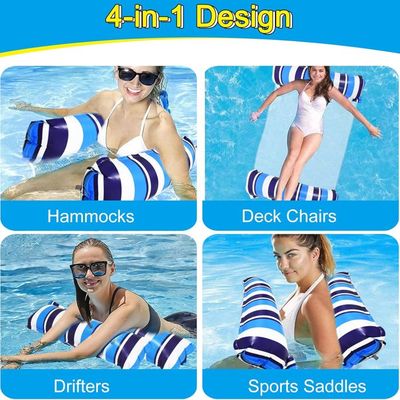 Matelas Flottant 4 En 1 Piscine – Hamac Gonflable Avec Appui-tête, PVC Résistant, 160x90 Cm, Pour Adulte Et Enfant, Jusqu’à 200 Kg