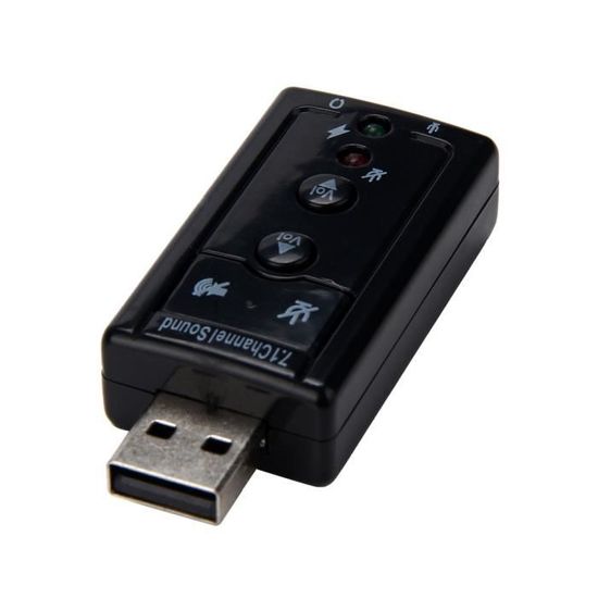 Blanc Triamisu Carte Son USB Externe 3D virtuel 7.1 canaux Adaptateur de Carte Son Audio Plug & Play pour PC de Bureau Ordinateur Portable Notebook 