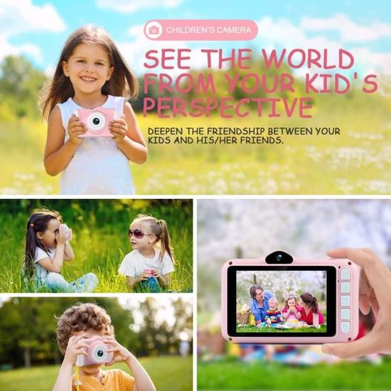 Appareil photo numérique HD portable pour enfants, grand écran 3,5