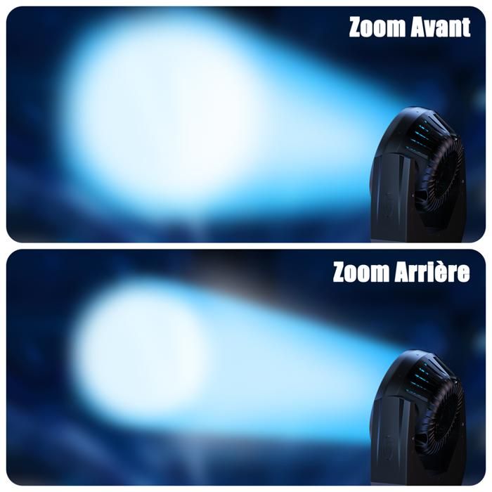 Lampe De Scène Mobile LED 7x10W RGBW - Tête Mobile DMX, Télécommande - Pour Fête, Discothèque, Bar, KTV - Rotation 630°/240°