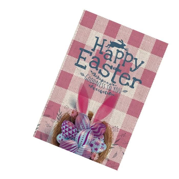 Drapeau de jardin de Pâques, bannière colorée décorative verticale 11,81 x 17,72 pouces lapin Drapeau de jardin de Pâques, bannière colorée décorative verticale 11,81 x 17,72 pouces lapin