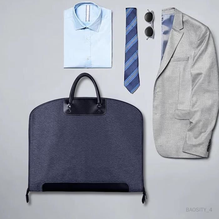 Housse de costume pour homme, sac de costume durable, pliable, sac suspendu  léger, rangement de placard, housse foncé S