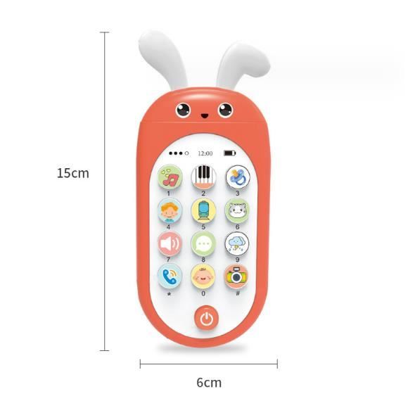 Téléphone Portable pour Bébé de 0 à 12 Mois, Jouets Musicaux d