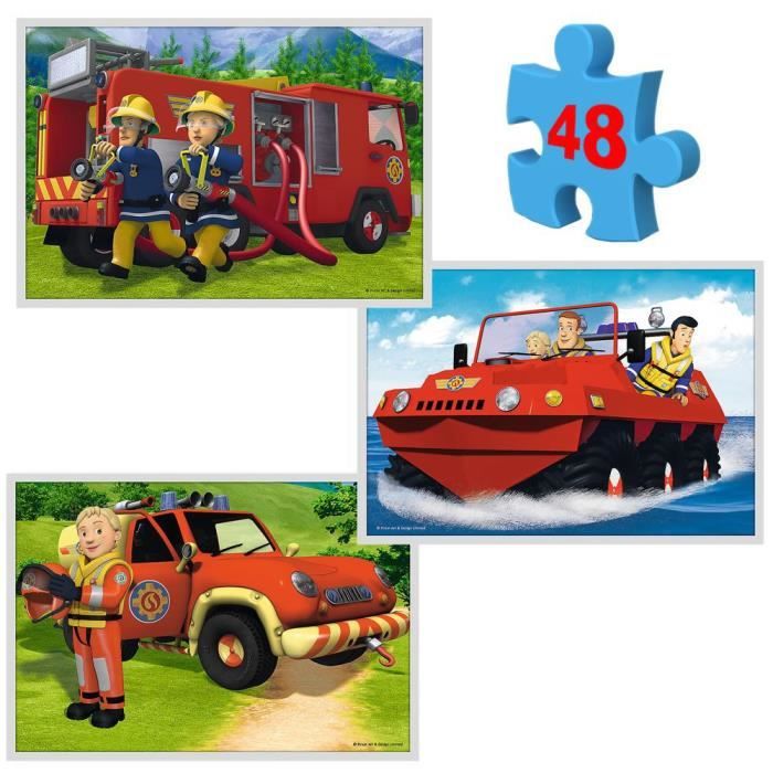 Puzzle Sam le pompier 4en1 en action, 1 - 39 pieces