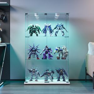 Vitrine murale transparente de 30,5 cm pour objets de collection avec étagères, boîte de rangement en plastique pour bureau de poupée, boîte de rangement en acrylique pour mini figurine, vert Vitrine murale transparente de 30,5 cm pour objets de collection avec étagères, boîte de rangement en plastique pour bureau de poupée, boîte de rangement en acrylique pour mini figurine, vert