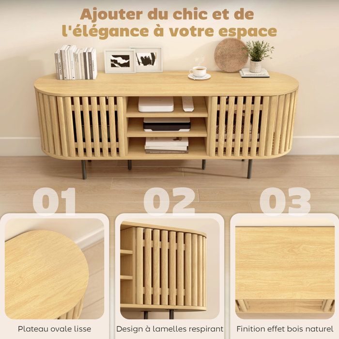 MEUBLE TV - MEUBLE HI-FI - Ensemble de meubles TV 2 pcs Chêne fumé Bois