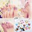 Lot De 24 Pcs Faux Ongles Pour Pieds Raies Points étoile Couleur Pure Nail Art Femme Fille