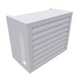 Cache climatisation extérieur ATOLE en aluminium thermolaqué - Taille 0 : H. 69 x L. 90 x P. 50 cm - Crème