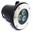 Spot Extérieur Encastrable LED Sol 3W IP65 80° - Noir - Silumen-0