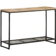 |Promotion| Table console "Rétro" - Table d'appoint Style industriel - Table de Salon 110x35x75 cm Bois de manguier massif &MP223270-0