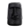 1pc statue de l'île de Pâques style rétro Moai tête Sculpture pour les ornements de salon H noir-0