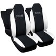 Lupex Shop Housses de siège auto compatibles pour 108 Noir Blanche-0