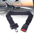 Ceinture d'extension de ceinture de sécurité noire, ceinture de sécurité universel, longueur réglable-0