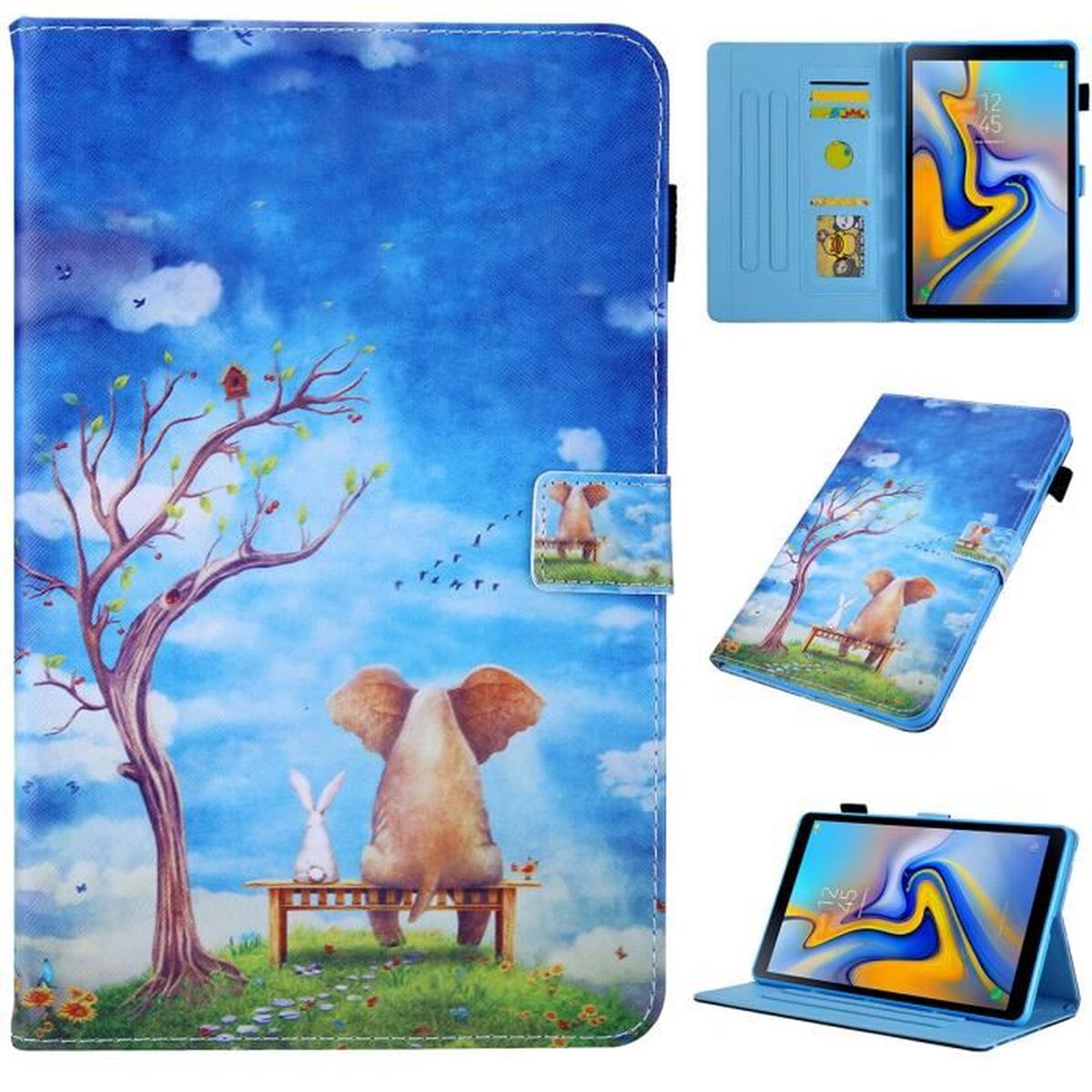 Housse pour Samsung Galaxy Tab A 8.0 2019 Coque SM-T290/T295 Ãtui à Rabat Antichoc Protection housse samsung tab e