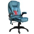 Vinsetto - fauteuil de bureau massant - Velours - 68x72x120cm - Bleu