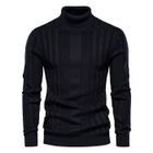 Pull Homme - FINDPITAYA - Col Roulé Tricot - Hiver Chaud Confortable - Noir