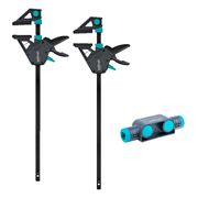 Wolfcraft Connecteurs Pour Serre-Joints à Une Main - Extension Jusqu'à 200cm | Compatible EASY/PRO L/PRO MAX