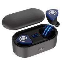 Ecouteur Bluetooth 5.0 Écouteur sans Fil Lecheo TWS 400mAh 12 heures prolongeant la récréation Stéréo HD mini Ecouteur - Noir
