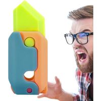 Jouet Coupe Carotte - Cutter à gravité 3D rétractable,Jouets sensoriels de Coupe imprimés en 3D, Jouets sensoriels Fidget Toys