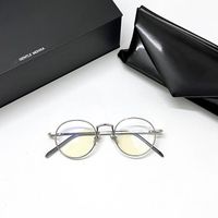 Lunettes lumiere bleue,lunettes de vue rondes pour hommes et femmes,marque coréenne douce,montures optiques,pour - Argent[F395]