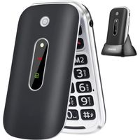 Téléphone Portable Senior débloqué avec Grandes Touches | Telephone clapet Personnes âgées Touche d'Assistance | Écran Large de 2,4 
