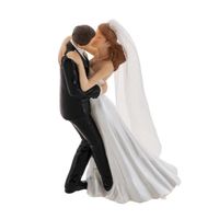 1 Couple de mariés: bisous d'amour 13.1cm REF/13206 (Figurine résine gâteau mariage)
