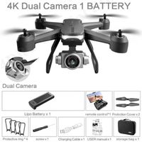 Drone Professionnel avec Double Caméra, Jouet Hélicoptère avec Maintien d'Altitude, Fonction Wifi, Mode FPV, Grand Angle HD 1080P,4K