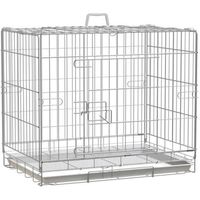 Cage pour chien pliable plate 61x43x50cm Blanc