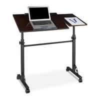 Table ordinateur portable hauteur réglable RELAXDAYS - Bois noir - 110 x 100 x 50 cm