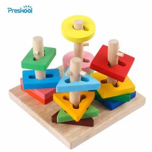 ASSEMBLAGE CONSTRUCTION Preskool – jouet de bébé pour enfants, blocs de nidification géométriques empilés, jouet éducatif pour la pet