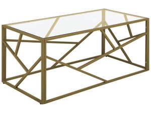 Table Basse Doree Et Verre Achat Vente Pas Cher