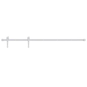 PORTE COULISSANTE Kit de quincaillerie de porte coulissante 183 cm Acier Blanc - Pwshymi - B22533