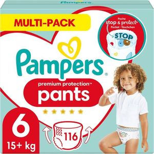 COUCHE Pampers Couches-Culottes Taille 6 (15+ kg), Premiu