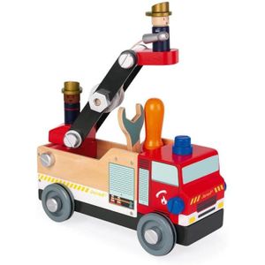 BOÎTE À FORME - GIGOGNE Camion De Pompiers Brico'Kids En Bois - Jeu De Con