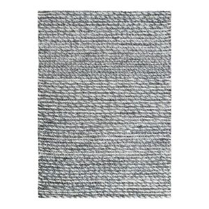 TAPIS DE COULOIR LATONIE - Tapis élégant en laine et viscose - look naturel marbré 120 x 170 cm Gris Clair