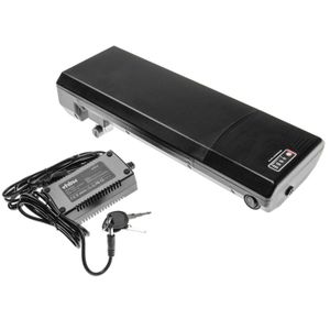 BATTERIE DE VÉLO vhbw Batterie électrique -porte bagage 8,8Ah 24V Li-Ion avec plugin, chargeur inclus pour divers E-Bikes, vélos électriques,