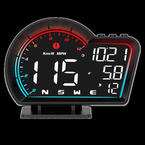 Compteur De Vitesse GPS HUD - Affichage Tête Haute MPH - Grand écran LED - Plug & Play USB Pour Voiture, Camion, Moto