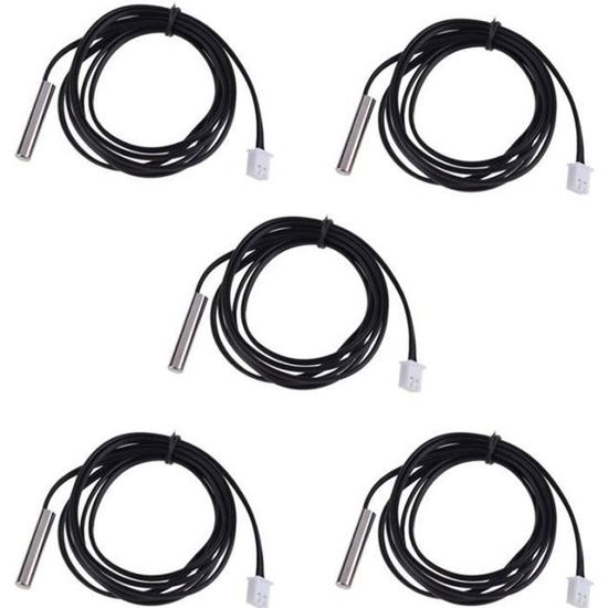Jojofuny Kit De 2 Capteurs De Température 5K AC - Thermistance En époxy Pour Climatiseurs Muraux | Compatible Avec Les Systèmes CVC