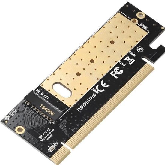 Sharplace 1 Pièce M.2 NVME SSD NGFF vers PCIE 3.0 X 16 Adaptateur Carte Dinterface M-Clé 