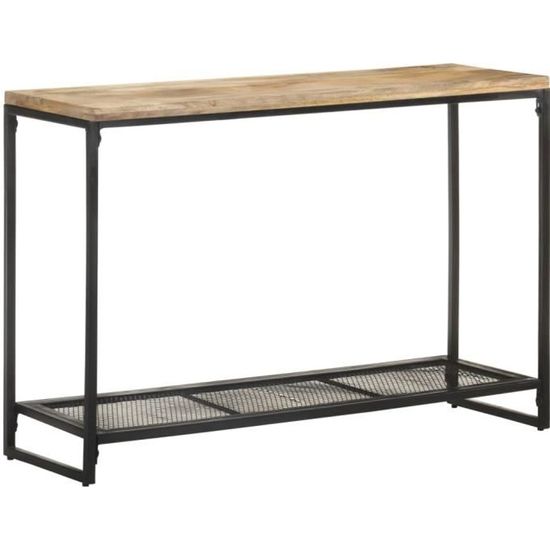 |Promotion| Table console "Rétro" - Table d'appoint Style industriel - Table de Salon 110x35x75 cm Bois de manguier massif &MP223270