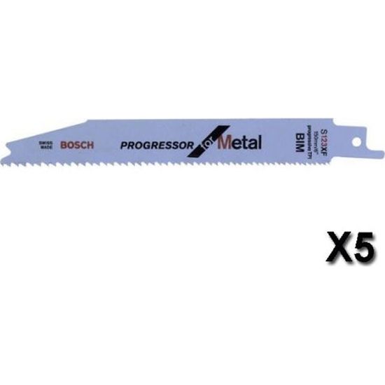 Bosch Accessories 2608657558 Lot De 25 Lames Scie Sabre S 922 VF Flexible Bois Et Métal