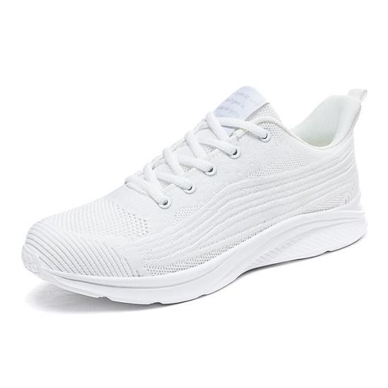 Baskets Homme Casual En Simili Cuir - Sneakers Légères Et Confortables Pour Le Sport, Le Bureau Ou Les Loisirs - Tailles EU 41 à 46