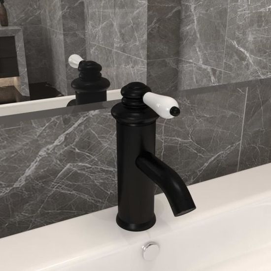 6771CHIC- Robinet de lavabo de salle de bain,Cuisine,Mitigeur Lavabo baignoire Moderne Noir 130x180 mm