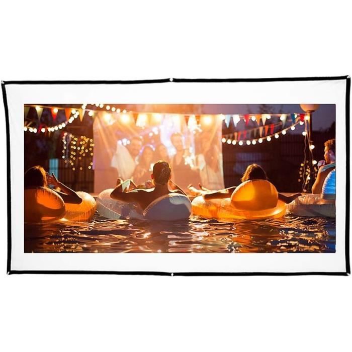 DSJ Écran de Projection 60 70 84 '' Écran de Projecteur Portable Hd 16