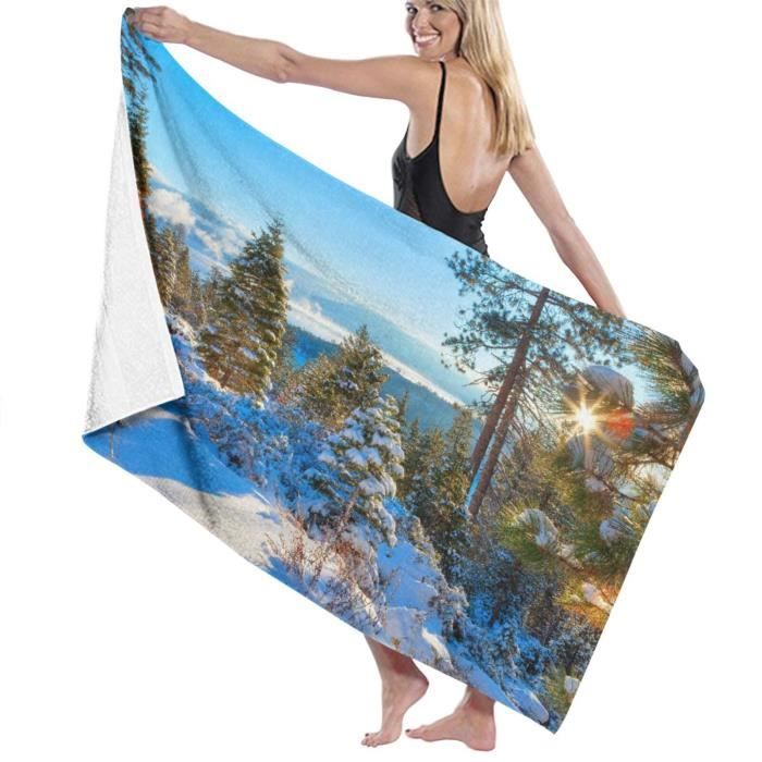 Serviette Voyage Légère Plage Piscine Serviette De Plage PVINNK 70x140 Cm - Motif Léopard - Séchage Rapide - Velours Doux Serviette Léopard Gecko