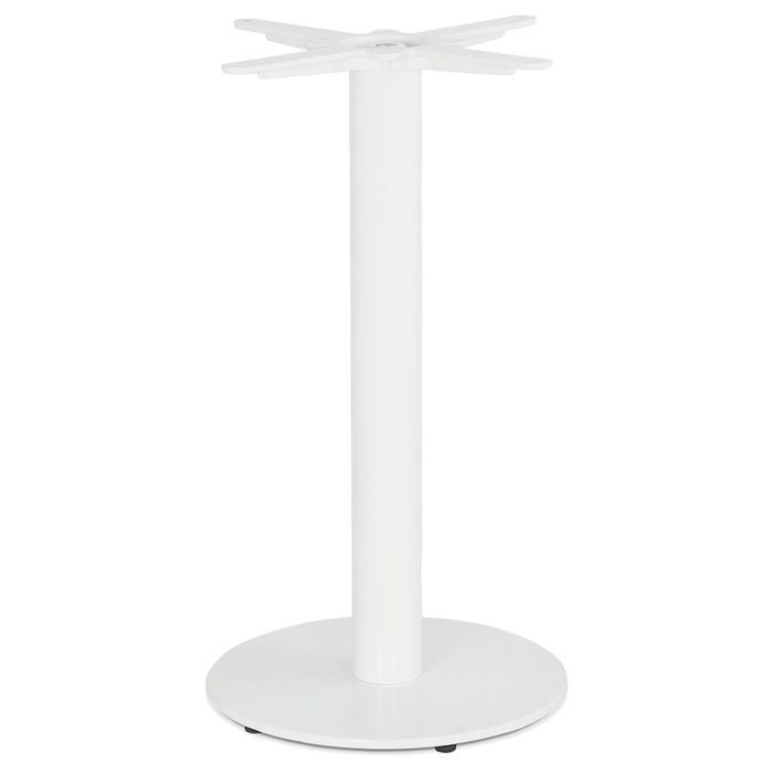 Pied de table rond 'CORTADO' 75 en métal blanc intérieur/extérieur