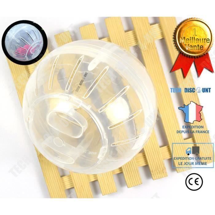 TD roue hamster silencieux plastique transparente 12 cm boule cochon d'inde toilettage excercice rongeur animaux de compagnie sport