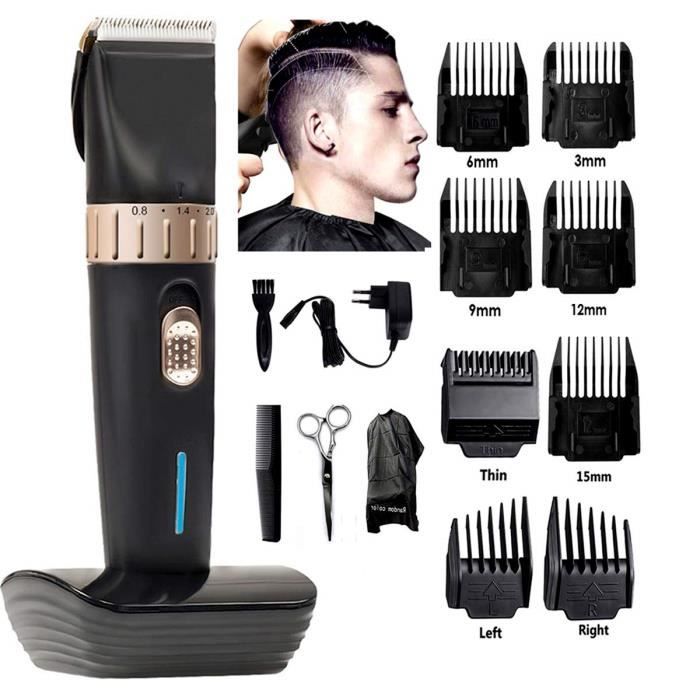 MXIN Tondeuse Cheveux Hommes Hommes Coupe-Cheveux de précision sans Fil Coupe-Poils Set 8 Guides Peignes, Tondeuse Hommes, Femmes