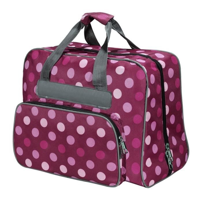 Sac de Machine à coudre de modèle de point de fourre tout de lin outils de couture portatifs de sac de stockage de voyag~T150